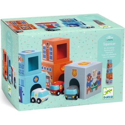 Djeco krabičková věž s auty