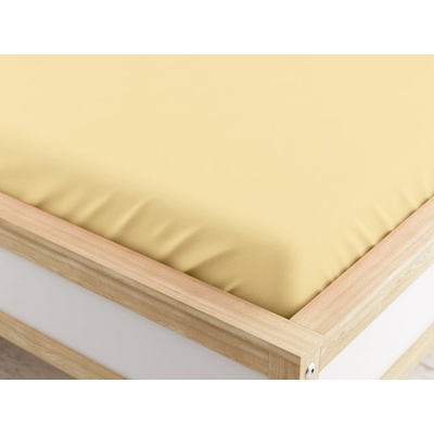 Textilomanie Napínací prostěradlo z mikrovlákna krémové 90x200