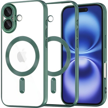 Techsuit Luxury Crystal MagSafe калъф за Apple iPhone 16 - Зелен KP38089 (38089)