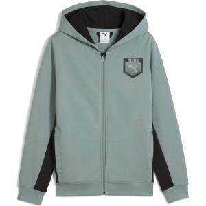 PUMA Детски суичър Puma Unisex Kids Active Full-Zip Hoodie - Green Moon
