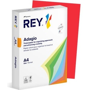 REY Копирна хартия, цветна, A4, 80 g, REY "Adagio", интензивно червена RYADA080X497/553 RED (RYADA080X497/553 RED)