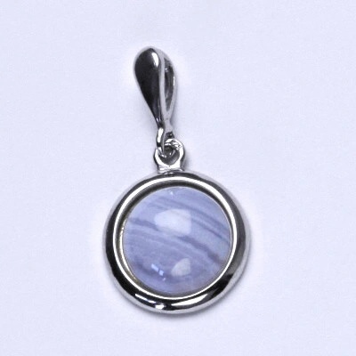 Čištín Stříbrný přívěsek přírodní kámen chalcedon P 1452 22