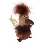Kerbl Cat toy Safari Cockatoo - Играчка за котки Рошаво пиле пера, опашка от хартиени ленти и котешка трева 16х10 см, Германия - 80907