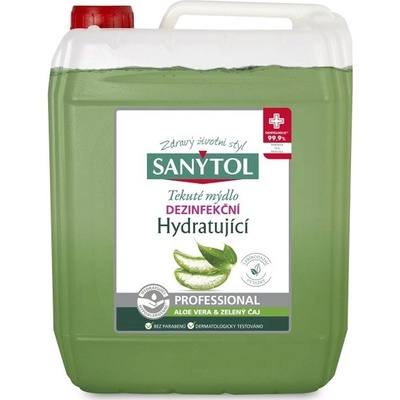 Sanytol mýdlo tekuté dezinfekční hydratační Aloe Vera a Zelený čaj 5 l