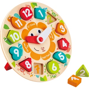 Hape Дървен пъзел Hape - Часовник (H1622) - baby