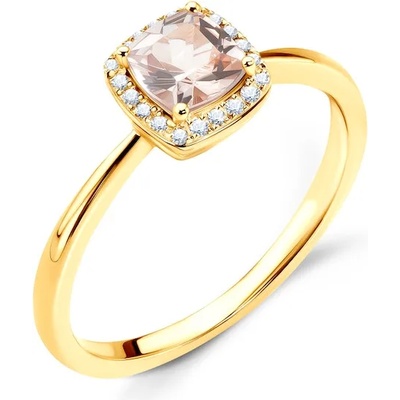 SAVICKI Годежен пръстен: злато. морганити. диаманти