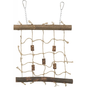 TRIXIE Rope Climbing Wall - Въжена стена за катерене с мрежа от сизал за птици, 27/24 см