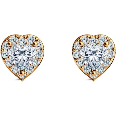 SAVICKI Обеци This is Love: злато, диаманти с шлиофвка "сърце