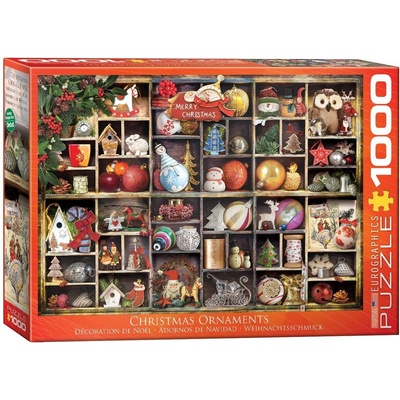 EUROGRAPHICS Пъзел Eurographics от 1000 части - Коледни орнаменти (EG60000759)