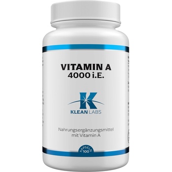 KLEAN LABS Vitamin A 4000 I. E. - 100 капсули