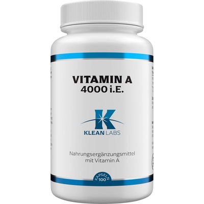 KLEAN LABS Vitamin A 4000 I. E. - 100 капсули