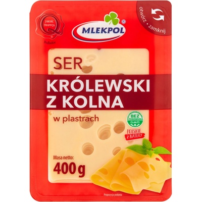 Mlekpol Kráľovský syr s kolenom v plátkoch 400 g