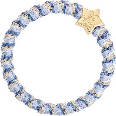 By Eloise London Woven Gold Star Ластик за коса за жени цвят Ocean Breeze