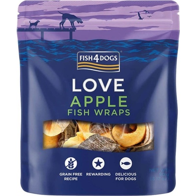 FISH4DOGS Pamlsky Wraps jablko s rybou 90 g