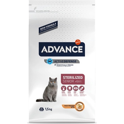 Affinity 1, 5кг Advance Sterilised Senior +10 с пилешко суха храна за котки