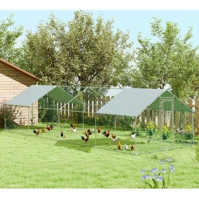PawHut Ocelový výběh pro kuřata 300 x 800 x 195 cm