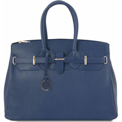 Tuscany Leather kožená kabelka so zlatým kovaním TL Bag Tmavomodrá