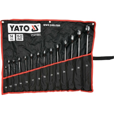 Yato sada klíčů očkoplochých 10-32 mm 14ks kroucených YT-01865