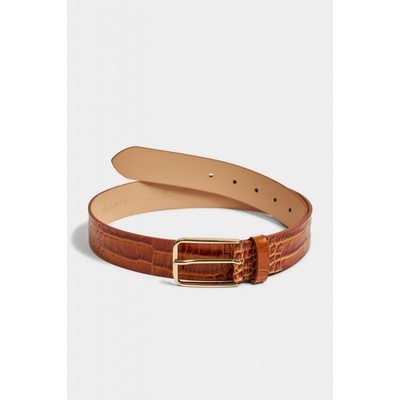 Gant opasok CROCO WAIST BELT hnedá