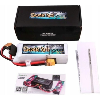 Gens ace G-Tech Soaring 2200mAh 14.8V 30C 4S1P Lipo Battery Pack with XT60 plug