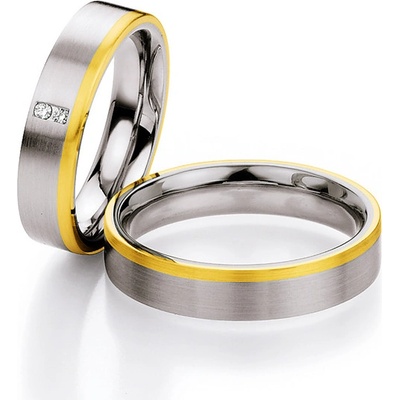 Snubní prsteny se zlatem a diamanty ST135