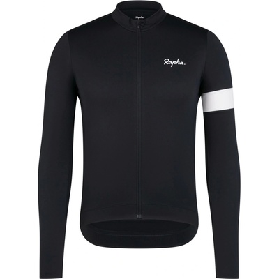 Rapha Men's Core Thermal Long Sleeve Jersey Black/White pánský