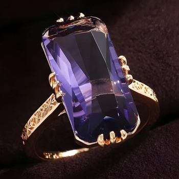 HARAHU Пръстен BO-29918 - Златен / Лилав / 57mm KP29918 (BO-29918)