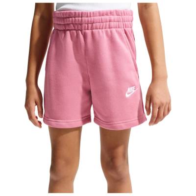 Къси панталони Nike Girl's Sportswear Club Fleece 5 French Terry Short Shorts - Peony / Peony / White - размер M (701-4716-0113)