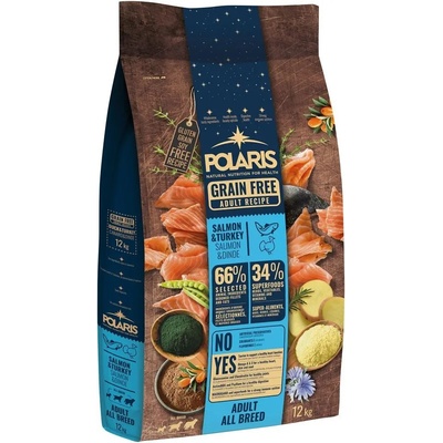 Polaris bez obilnín s lososom 12 kg