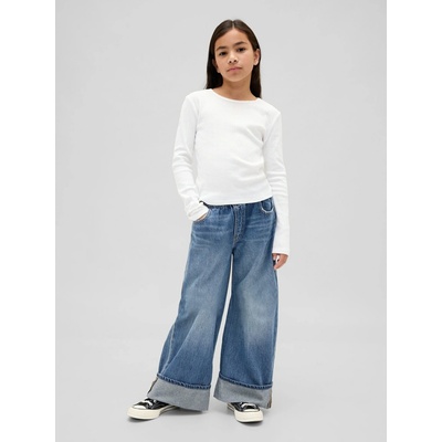 GAP Pull-On Wide-Leg Baggy Modrá