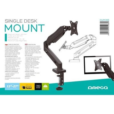 Platinet Стойка за екран, черна Оmega 45066