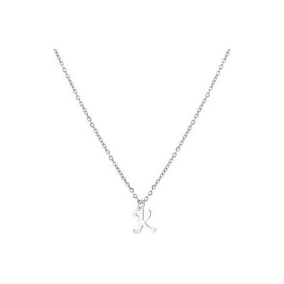 Šperky4U Ocelový náhrdelník, písmeno K OPD0339-K