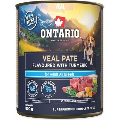 Ontario Adult telecí pate s příchutí kurkumy 800 g