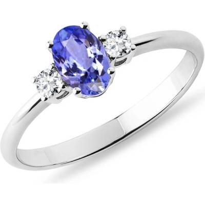 Klenota prsten s tanzanitem a diamanty z bílého zlata k0231082