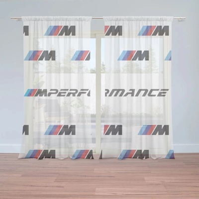 Sablio Záclony MPERFORMANCE biely vzor: 2ks 150x250cm
