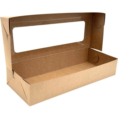 Krabice s okénkem 13 x 33 x 6 cm KRAFT s tukovou bariérou, FSC mix – Zboží Dáma
