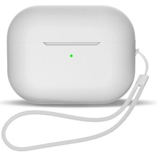 Hurtel silikonové pouzdro pro AirPods 3 + šňůrka na zápěstí - bílé 5907769356254