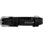 COLLAR Плосък кожен нашийник черен 19 - 25см, 9мм