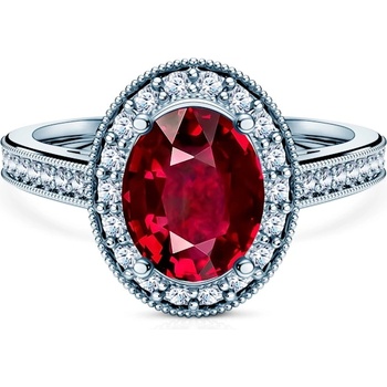 SAVICKI Пръстен Savicki: бяло злато, рубин, диаманти