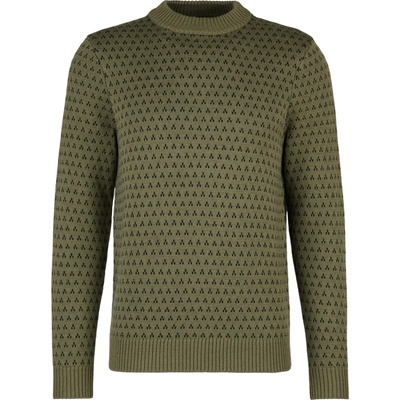 Stoic Мъжки вълнен пуловер Stoic Heavy MerinoKnit MMXX. Norrbotten Sweater Merino jumper - Olive Green / Black - размер XL (005-6517-0214)