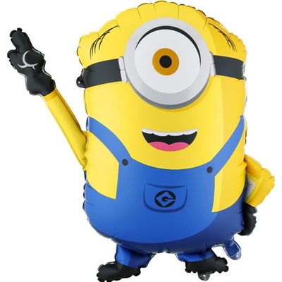 PartyDecoMimoni Nafukovací fóliový balónek Minion Mel 72x64cm