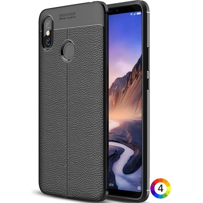 Xiaomi Mi Max 3 Удароустойчив Litchi Skin Калъф и Протектор