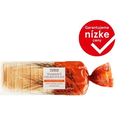 Tesco Toastový chlieb svetlý 500 g