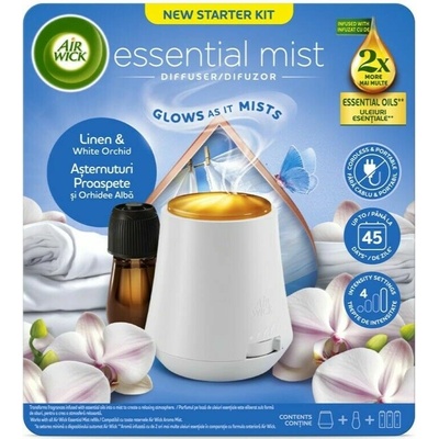 Aroma difuzér Air Wick Bavlna a náplň Bielej orchidey 20 ml