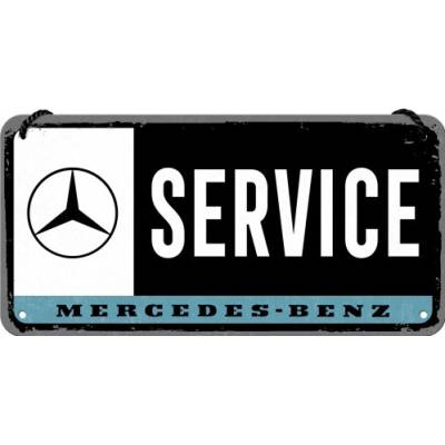 NOSTALGIC ART ceduľa MERCEDES - BENZ Service black