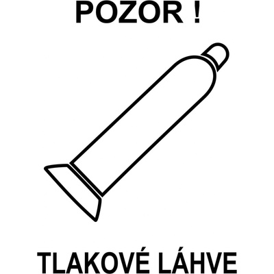 Walteco Pozor! Tlakové láhve (bílá) 148x210mm, formát A5, samolepka , 20056