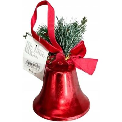 INA Vianočná guľa zdobená zvonček 13 cm 1 ks
