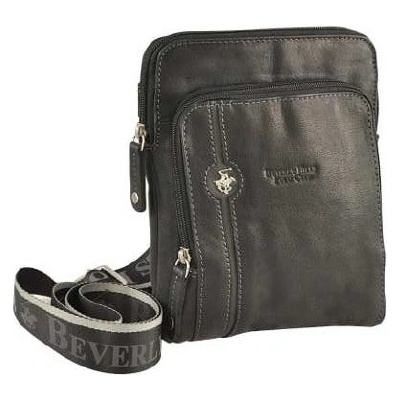 Beverly Hills Polo Club taška Crossbody kožená BHPC Explore S BH-380-01 2l černá