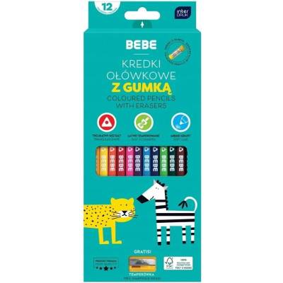 nterdruk Bebe Kids farbičky s gumou 12 farieb 357519