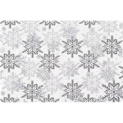 SCANquilt Prestieranie motiv vločky biela sivá 32x48cm